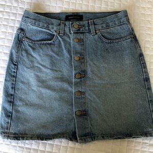 Button-up Denim Skirt